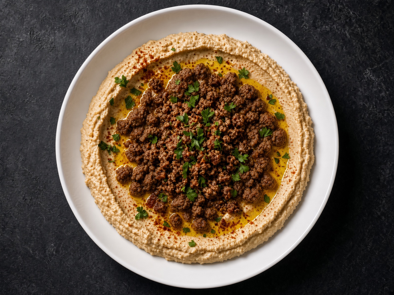 Plant-Based Meat Hummus